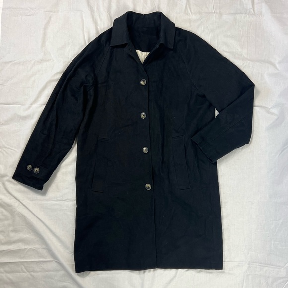 Zara Jackets & Coats Mens Zara Medium Long Black Dress Coat Button
